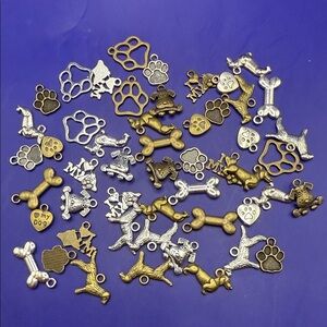 Dog Themed Charms in Silver and Bronze